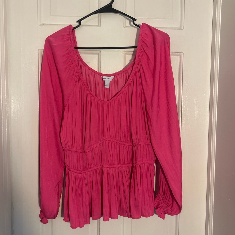 Nine West Fuchsia Blouse